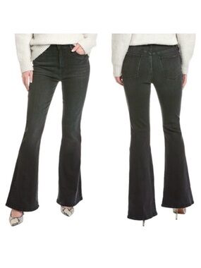 Hudson Heidi Scout Flare Denim Jeans Faded Black High Rise Stretch Size 31